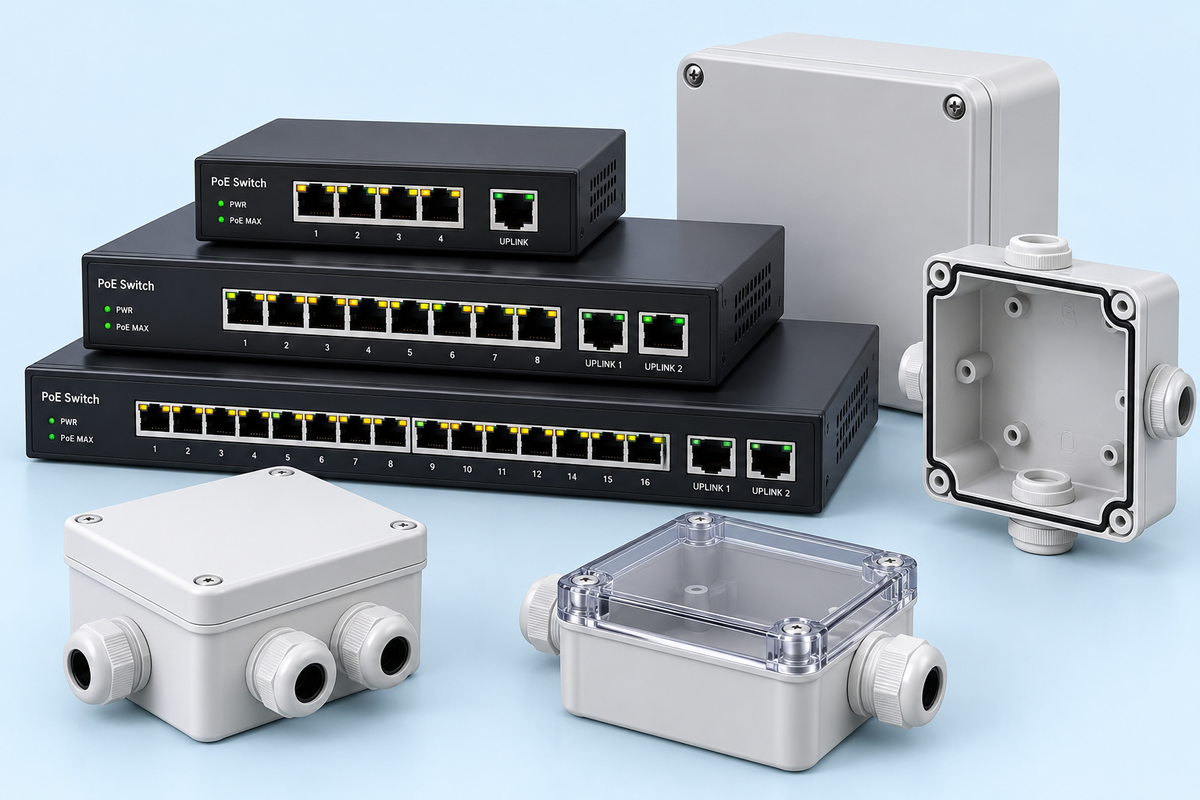 POE switches and Junction Boxes