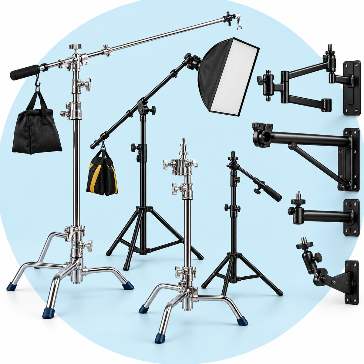 C-Stands, Boom Stands, Wall Mounts