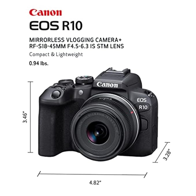 EOS R10 RF-S 18-45mm f/4.5-6.3 IS STM Lens Kit